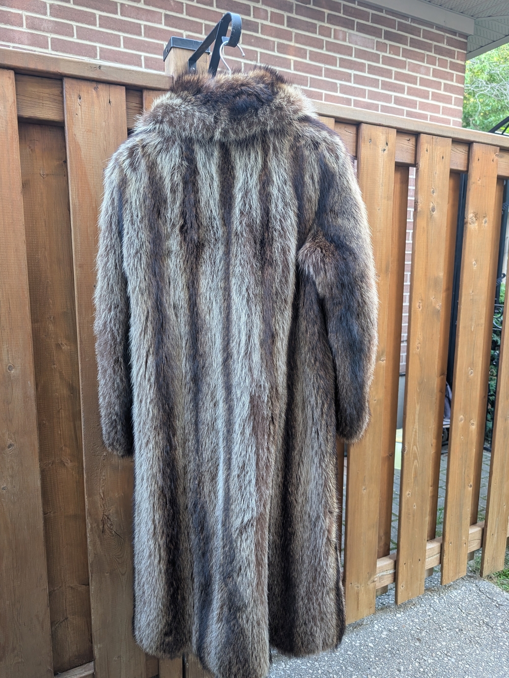 Brown Racoon Fur Coat - Picture 8 of 11